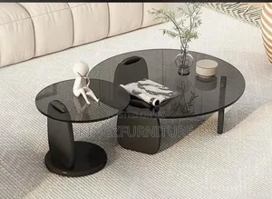 Modern 2-in-1 Glass Center Table Set