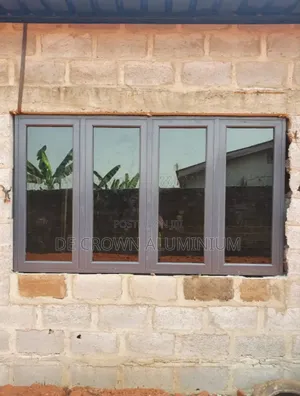 4 Panel Aluminium Casement Windows With Burglary Proof Net – Wide
