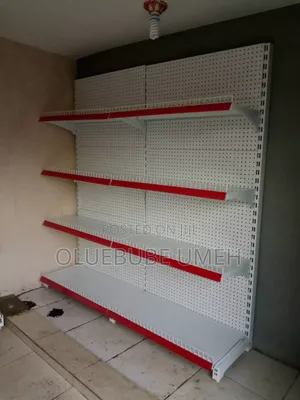 Single-Sided Metal Gondola Supermarket Shelves