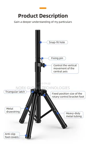 Zealot Adjustable Tripod Stand - Phone Ring Light Stand