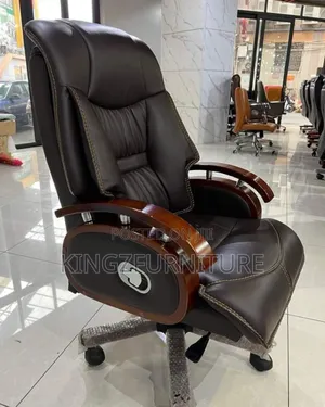 Black Leather Reclining Executive Office Chair