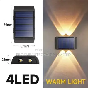 4 Led Bead Up and Down Solar Powered Wall Light