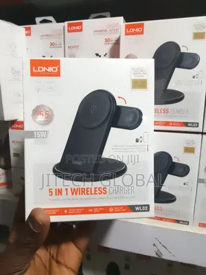 Ldnio 5 in 1 Desktop Wireless Charging Station Wl02 – Complete Kit