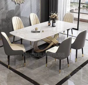Modern Luxury Marble Dining Table Set,