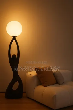 Artistic Sculptural Lady Globe Floor Lamp
