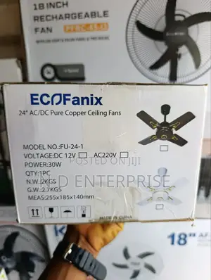 24 Inches Solar Ceiling Fan