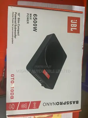 JBL 10” Slim Compact Subwoofer (6500w) – Powerful Bass, Space-Saving