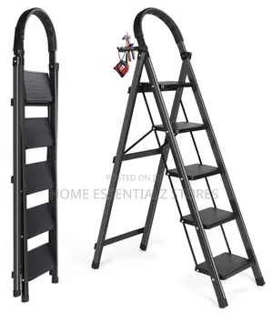 5 Steps Ladder (Iron Braced) - Multipurpose Ladder With Tools Tray