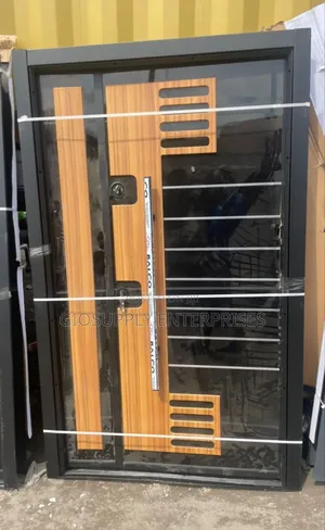 Turkish Luxury Security Door With Fortified Steel Glass Pane