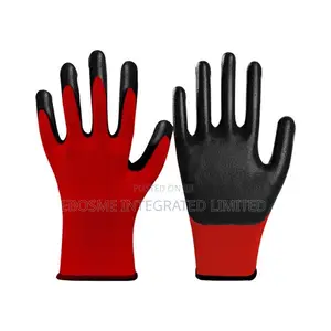 Glove (Nitrile Coated Red & Black)