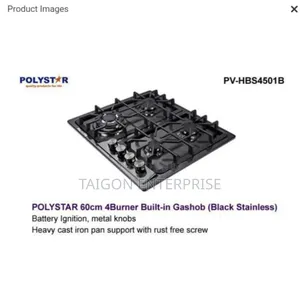 4 Burners Gas Cooker