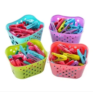30pcs Heavy Duty Strong Laundry Pegs With Storage Basket