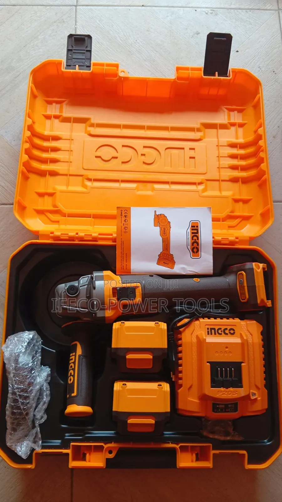 Ingco 20v Lithium-Ion Angle Grinder, Model Number Cagli.