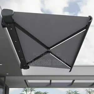 Outdoor Electric Awning, Retractable Open Shelter With Remote Control