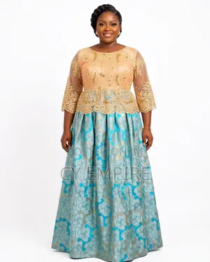 Damask Lace Mix Dress