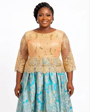 Damask Lace Mix Dress