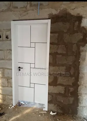 White Wooden Door With Accessories