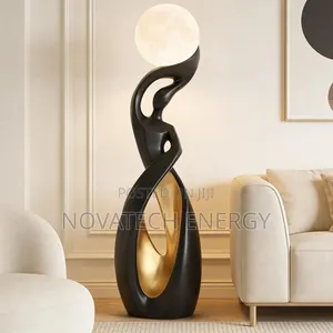 Luxury Artistic Lady Globe Sculpture Standing Lamp