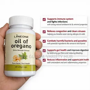 Pure Oil of Oregano 600mg X60 Softgels ( More Times Effective )