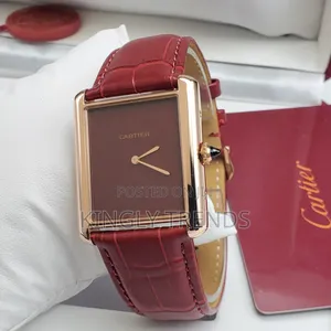 Cartier Tank Leather Wristwatch