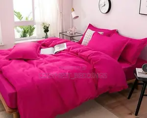 Pink Luxury Bedsheets Duvet Set (6x6)