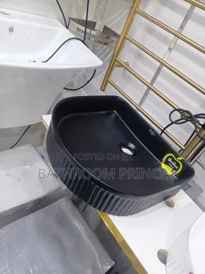 Black Semi Circle Countertop Basin