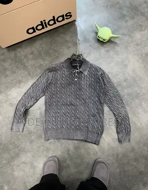 New Knitted Colar Long Sleeve Sweatshirt