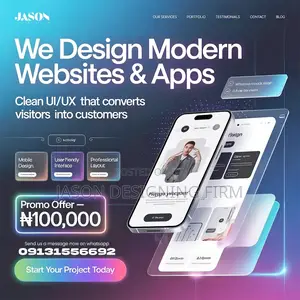 Website App Ui/Ux Design – Promo ₦100,000 (Limited Offer)