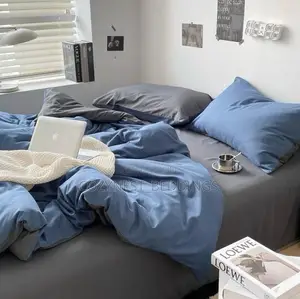 American Cotton Reversible Duvet Bedsheet Set With Pillowcases (6x6)