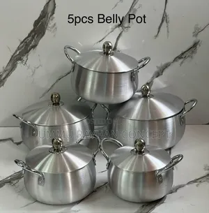 5pcs Belly Shape Quality Aluminium Cookware