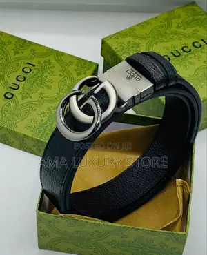 Gucci Genuine Leather Men's Waist Belts