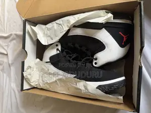 Original Air Jordan Sneaker. Black/White/Red With Box