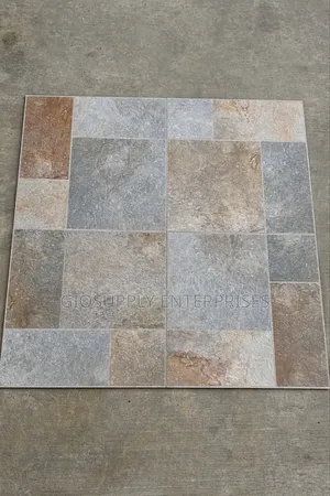 Patterned Spanish and Chinese Rough-Faced Compound Floor Tiles