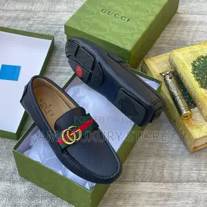 Gucci/Salvatore Ferragamo Genuine Leather Designer Men's Loafers Shoes
