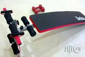 Sit Up Bench With Dumbell for Tummy Trimmer