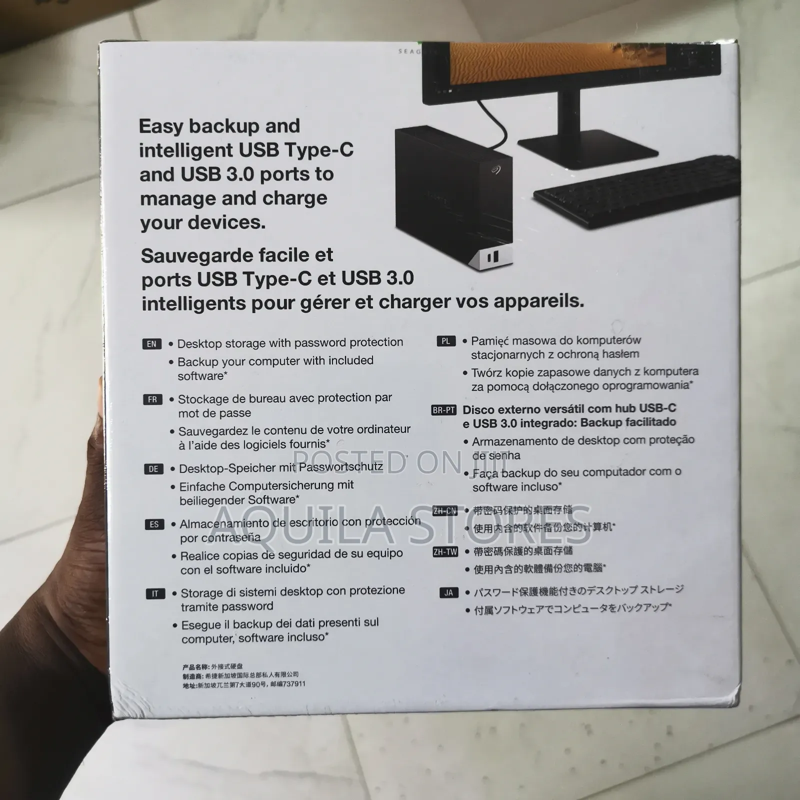 Seagate 16tb One Touch With Hub External Desktop Hard Drive