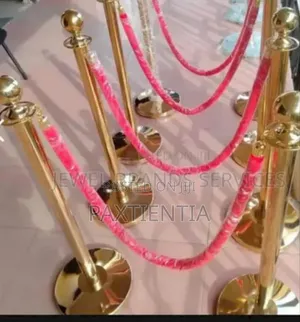 Line-divider / Crowd Control With Golden Stand And Red Rope.
