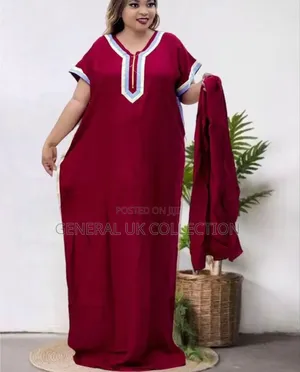 Elegant Pure Cotton Maxi Gown Arrival 
 Short Sleeve Big Size