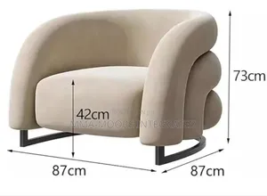 Accent Chair for for Living Room / Modern Curved Lounge Chair