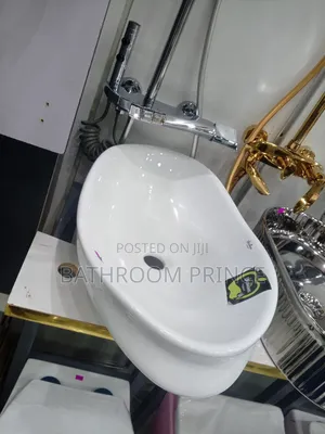 Glossy White Countertop Basin