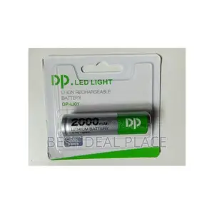 Dp Led Light 2pcs Lithium 2000mah 18650 Rechargeable Lion Battery 3.7v