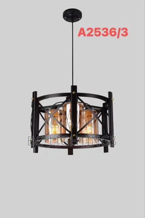 3 Glass Iron Pendant Light