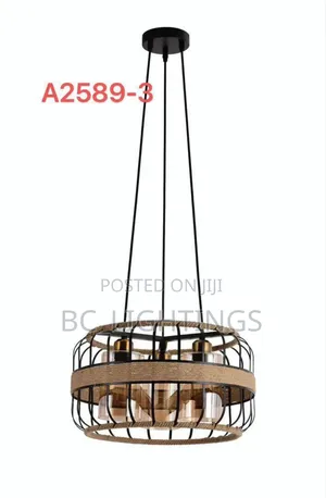 Iron Pendant Vintage Light 3 Glass
