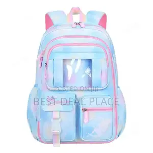 High Quality Gradient Children's Backpack for Girls Teens Kids
