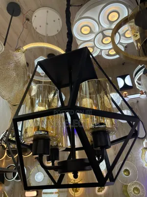 Elegant Vintage Metal Drop Light – 4 Bulb Spaces, Bright Stylish