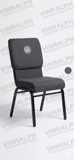 Gray Elegance Medium Size Church Chair With Logo
