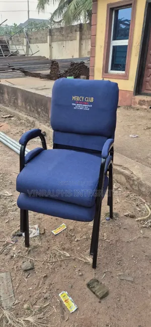 Imperial Blue Pastors Chair With Armrest and Logo Imprint