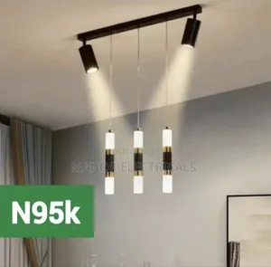 Double Track Light With 3 Dropping Light