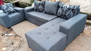 Ash Color L Shape Chair With Single