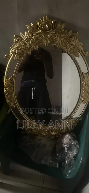Large Oval Wall-Mounted Mirror
